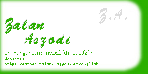 zalan aszodi business card